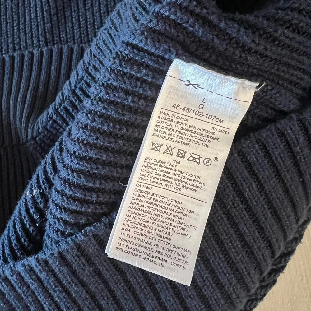 Banana Republic Heritage Collection Navy Knit Sweater Cotton Crewneck Men’s L
